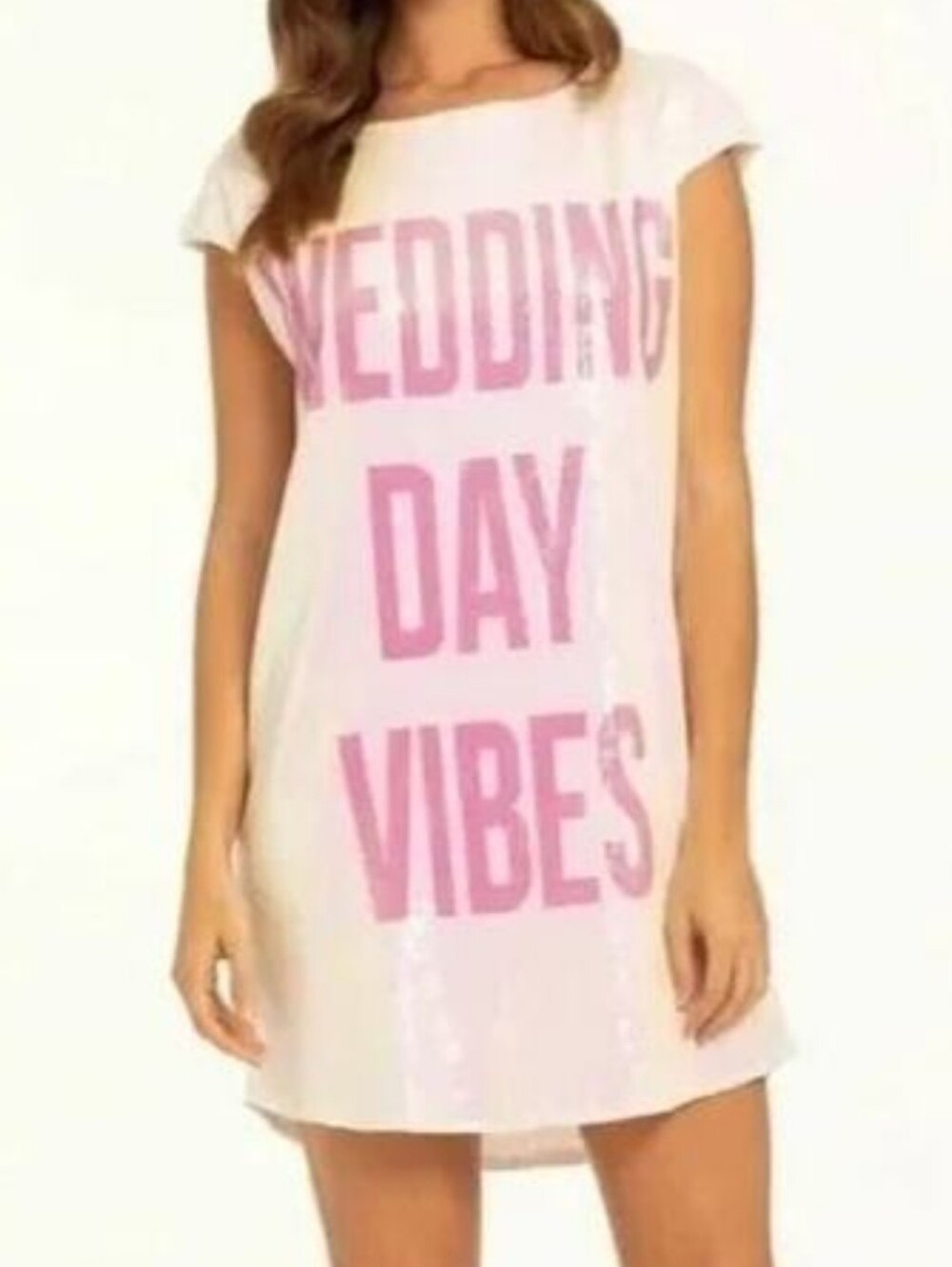 Hayley Paige Wedding Day Vibes Sequin Dress Medium